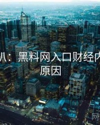 独家深扒：黑料网入口财经内幕背后原因
