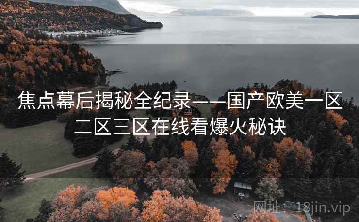 焦点幕后揭秘全纪录——国产欧美一区二区三区在线看爆火秘诀